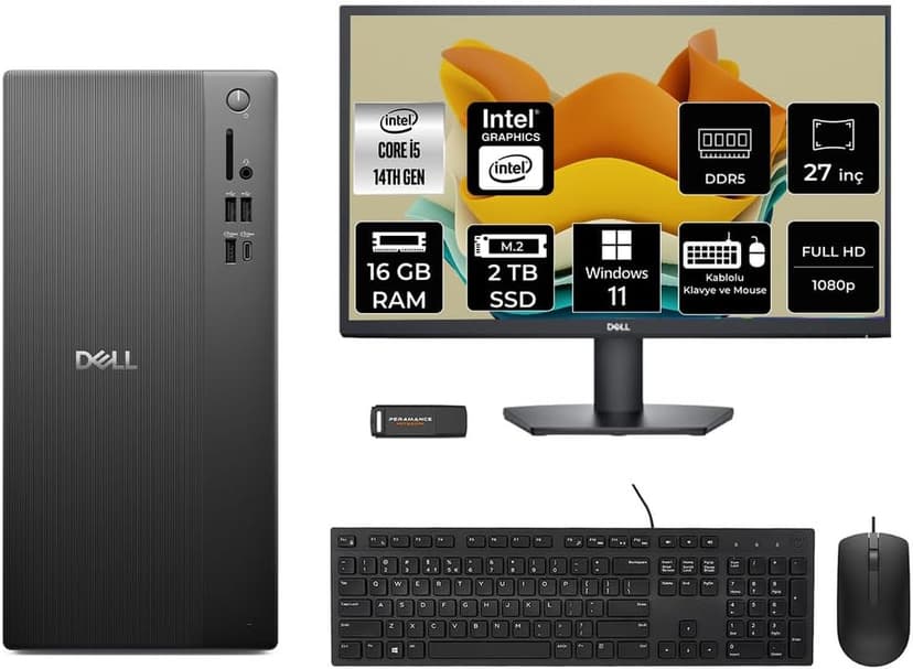 کامپیوتر رومیزی Dell Tower i5 14400 16GB 2TB SSD W11P به همراه مانیتور 27 اینچ مدل Ect1250 کامپیوتر رومیزی Dell Tower i5 14400 16GB 2TB SSD W11P به همراه مانیتور 27 اینچ مدل Ect1250