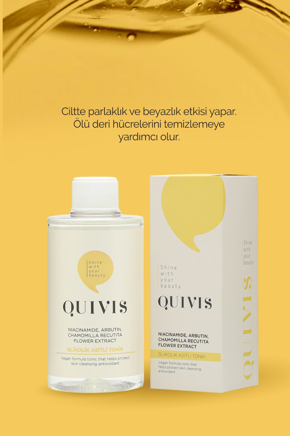 تونیک گلیکولیک اسید Quivis جمعکننده منافذ، ضدچروک و سفیدکننده 200 ML تونیک گلیکولیک اسید Quivis جمعکننده منافذ، ضدچروک و سفیدکننده 200 ML