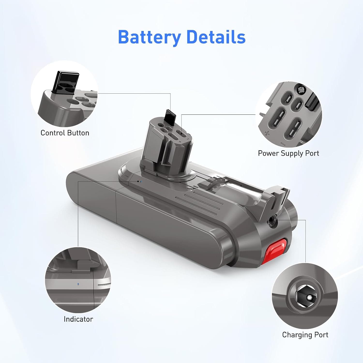 باتری جایگزین Dyson NASTIMA لیتیومیون 25.2 V 3900 mAh برای V11، V15، SV15، SV18، 970425-01، 970938-01 باتری جایگزین Dyson NASTIMA لیتیومیون 25.2 V 3900 mAh برای V11، V15، SV15، SV18، 970425-01، 970938-01