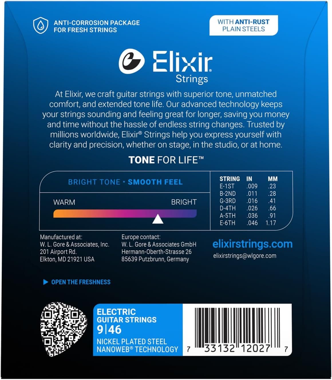 سیم گیتار الکتریک Elixir Nanoweb Custom Light 9-46 مدل 12027 سیم گیتار الکتریک Elixir Nanoweb Custom Light 9-46 مدل 12027