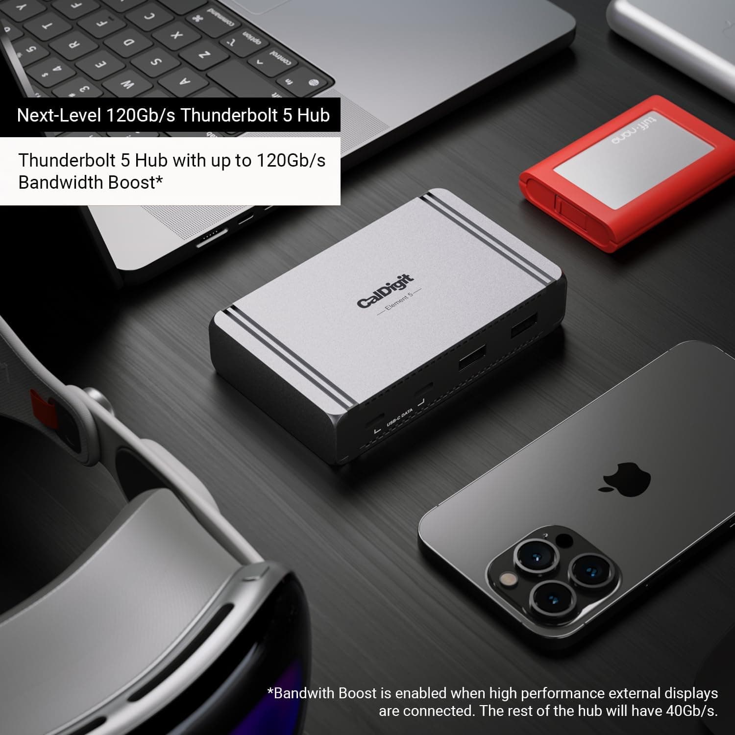 هاب CalDigit Thunderbolt 5 مدل E5 Element 5 با 9 پورت هاب CalDigit Thunderbolt 5 مدل E5 Element 5 با 9 پورت