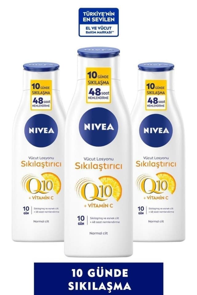 لوسیون سفتکننده بدن NIVEA Q10 3×250ml لوسیون سفتکننده بدن NIVEA Q10 3×250ml