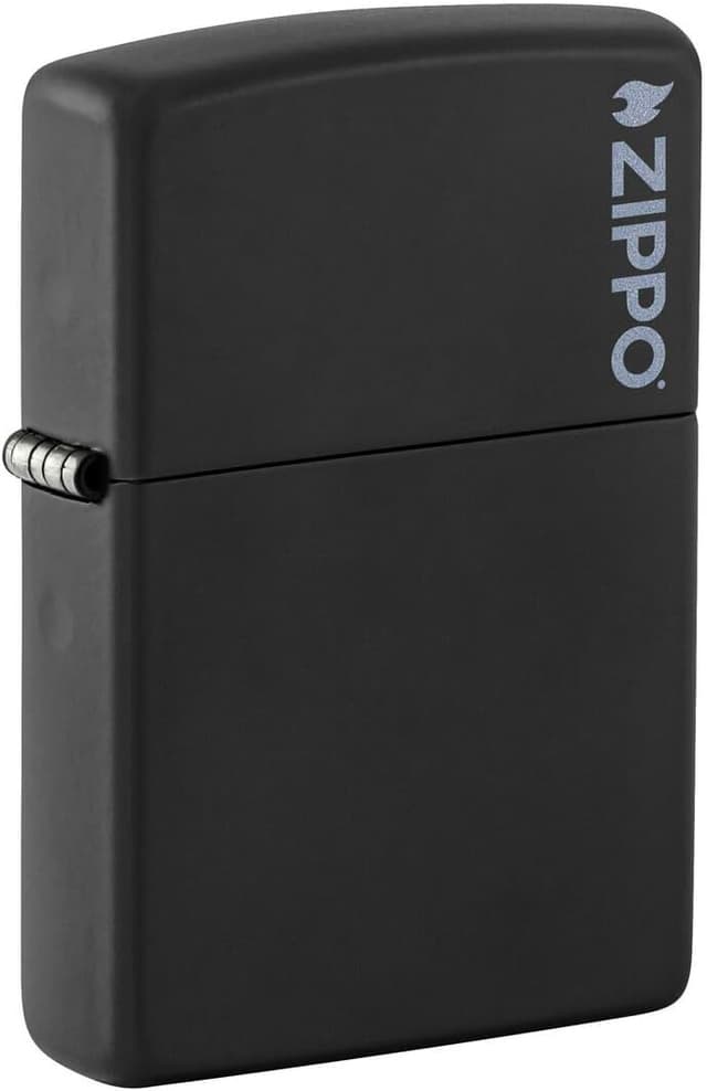فندک Zippo مشکی مات با لوگوی مشکی مدل 218zl-000023 فندک Zippo مشکی مات با لوگوی مشکی مدل 218zl-000023