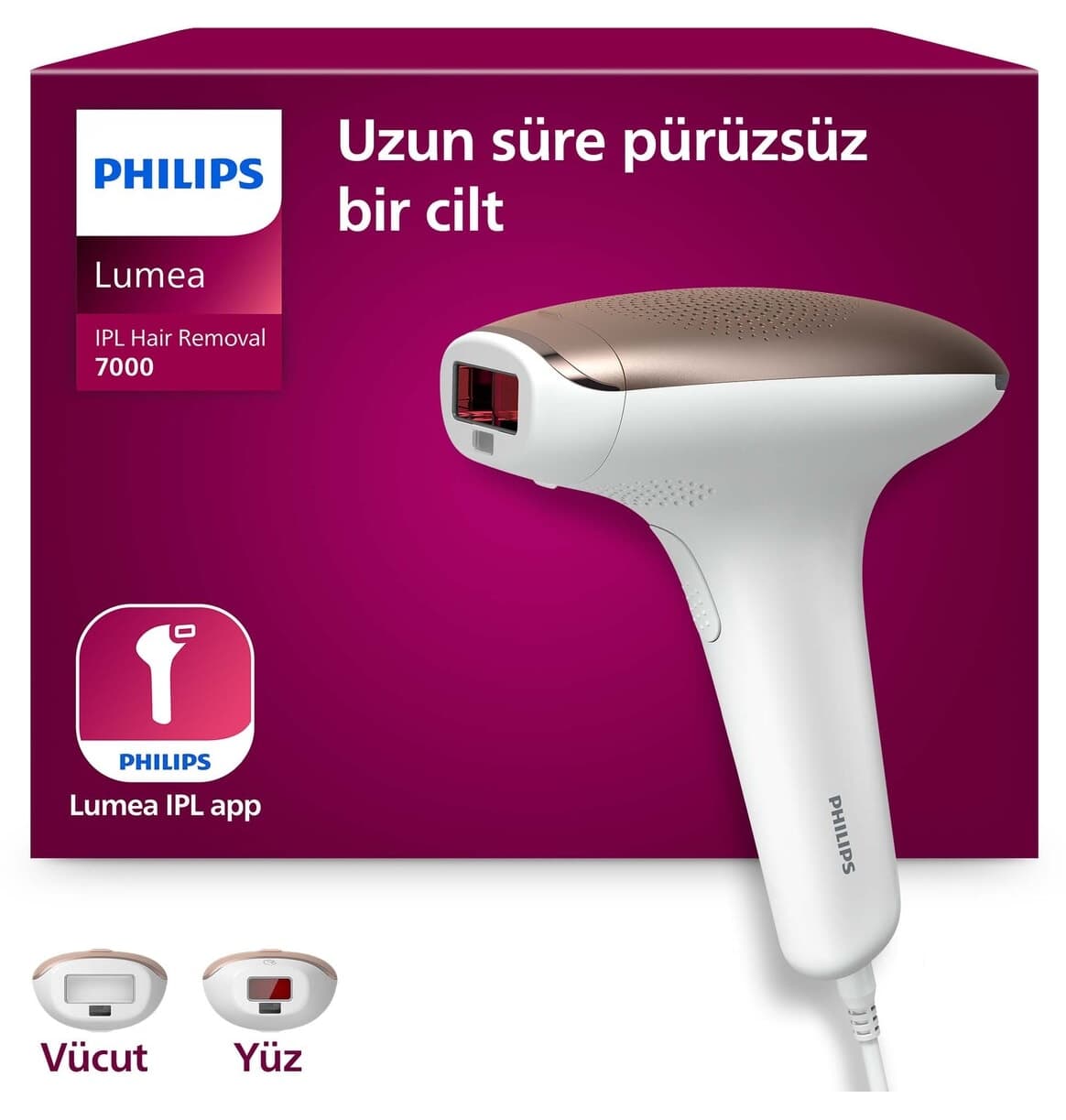 دستگاه اپیلاتور IPL Philips Lumea 7000 مدل SC1997/00 برای بدن و صورت با 2 هد و کیف دستگاه اپیلاتور IPL Philips Lumea 7000 مدل SC1997/00 برای بدن و صورت با 2 هد و کیف