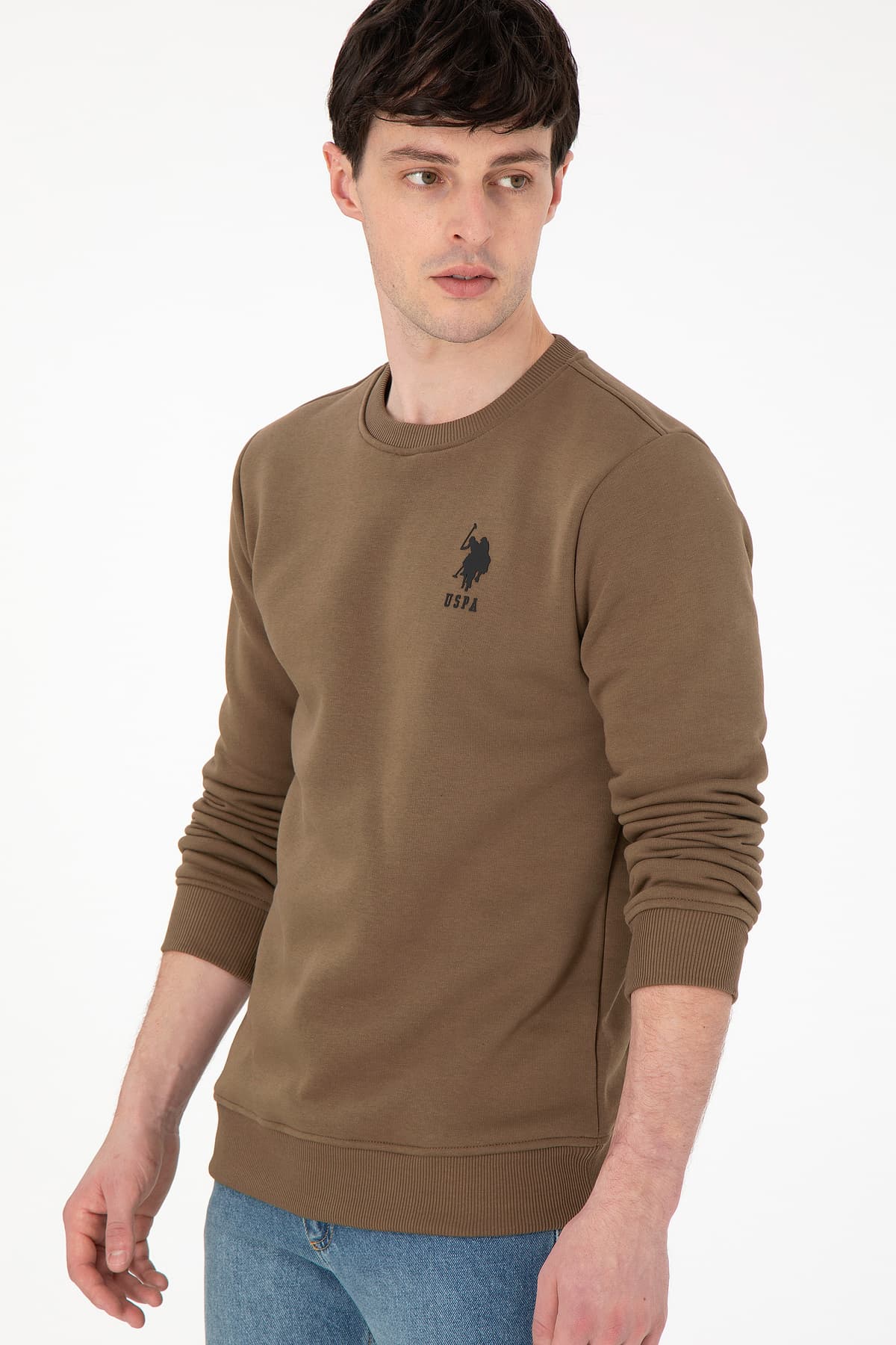 سویشرت مردانه U.S. Polo Assn. یقه گرد فیت معمولی خاکی مدل 50292596-VR027 سویشرت مردانه U.S. Polo Assn. یقه گرد فیت معمولی خاکی مدل 50292596-VR027