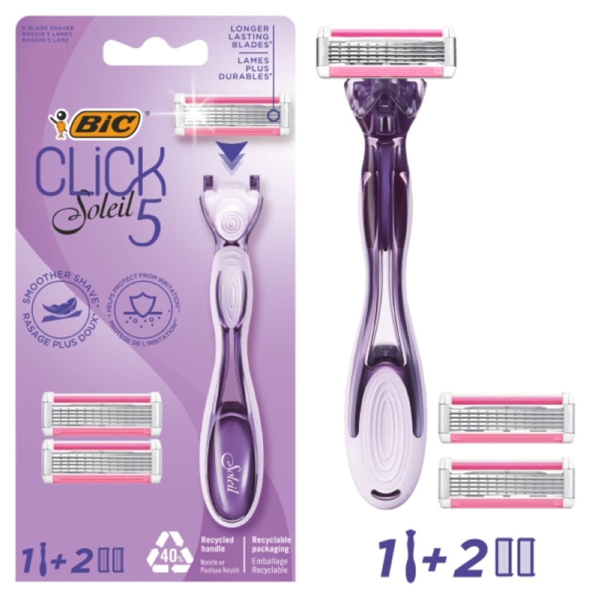 تیغ اصلاح زنانه Bic با 5 تیغه مدل Click Soleil 5 تیغ اصلاح زنانه Bic با 5 تیغه مدل Click Soleil 5