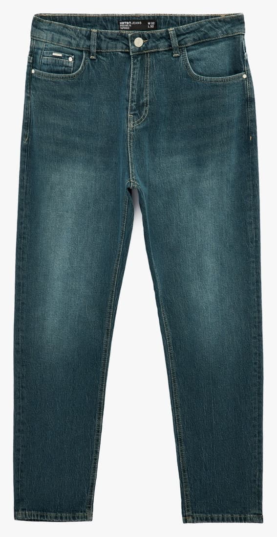 شلوار جین مردانه Koton نخی Tapered فیت معمولی مدل Joe Jean شلوار جین مردانه Koton نخی Tapered فیت معمولی مدل Joe Jean