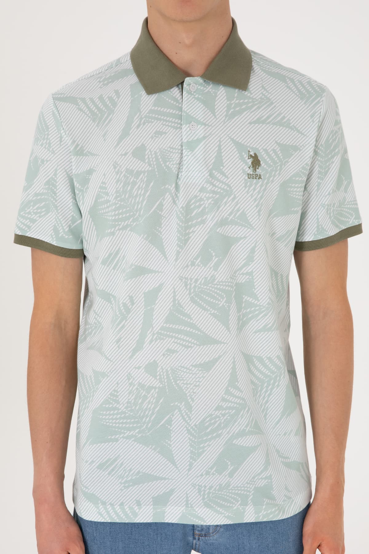 تیشرت مردانه U.S. Polo Assn. فیت معمولی یقه پولو سبز آبی مدل 50306854-VR048 تیشرت مردانه U.S. Polo Assn. فیت معمولی یقه پولو سبز آبی مدل 50306854-VR048