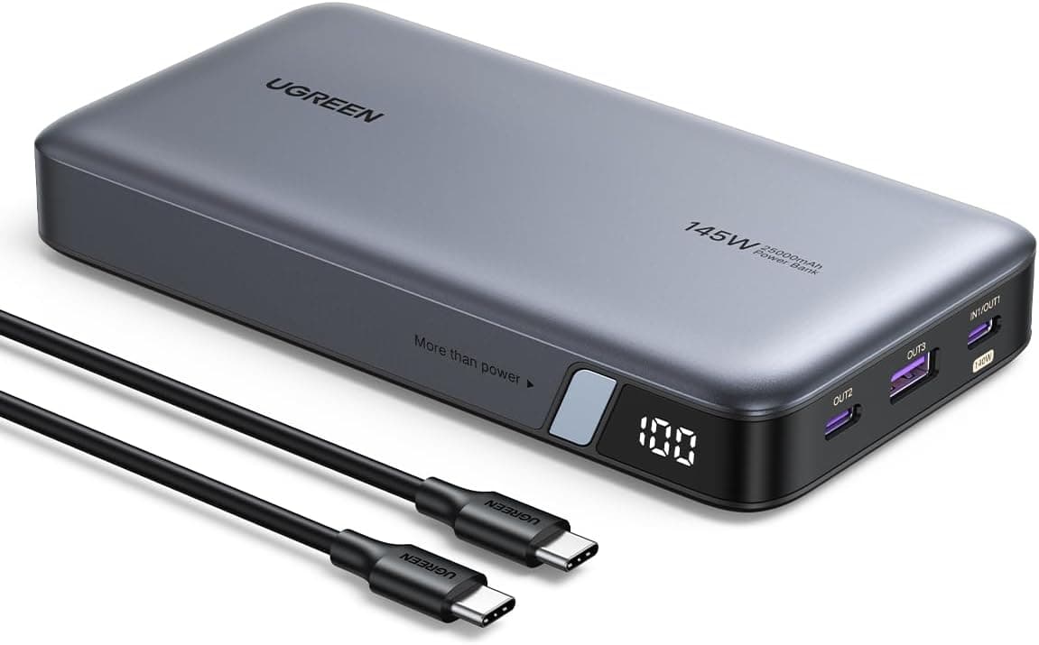 پاوربانک لپتاپ UGREEN 145W ظرفیت 25000mAh سه پورت USB C پاوربانک لپتاپ UGREEN 145W ظرفیت 25000mAh سه پورت USB C