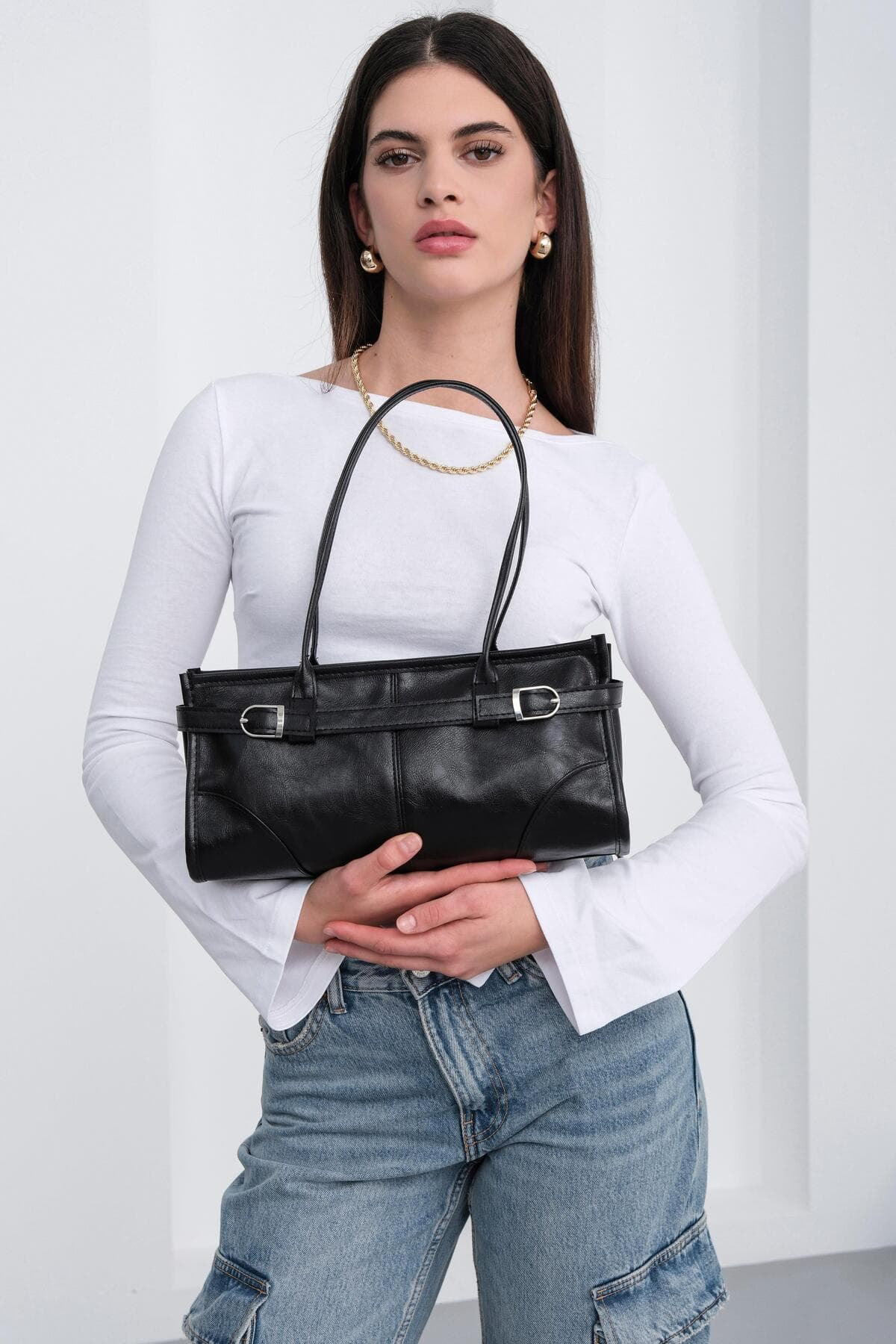 کیف زنانه Shule Bags باگت وینتیج مشکی مدل Enyola کیف زنانه Shule Bags باگت وینتیج مشکی مدل Enyola