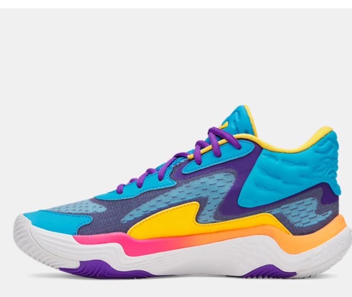 کفش بسکتبال مردانه Under Armour مدل UA Spawn 7 Mid 6000753-419 کفش بسکتبال مردانه Under Armour مدل UA Spawn 7 Mid 6000753-419