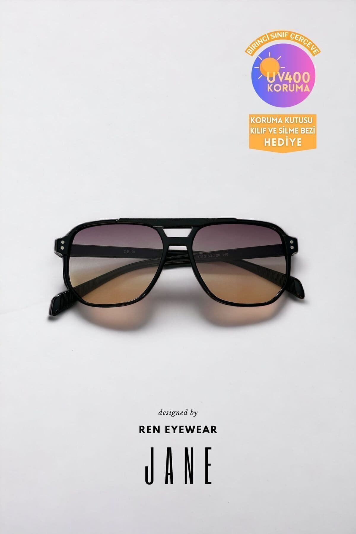 عینک آفتابی یونیسکس REN EYEWEAR مستطیلی گرادینت مدل Jase عینک آفتابی یونیسکس REN EYEWEAR مستطیلی گرادینت مدل Jase