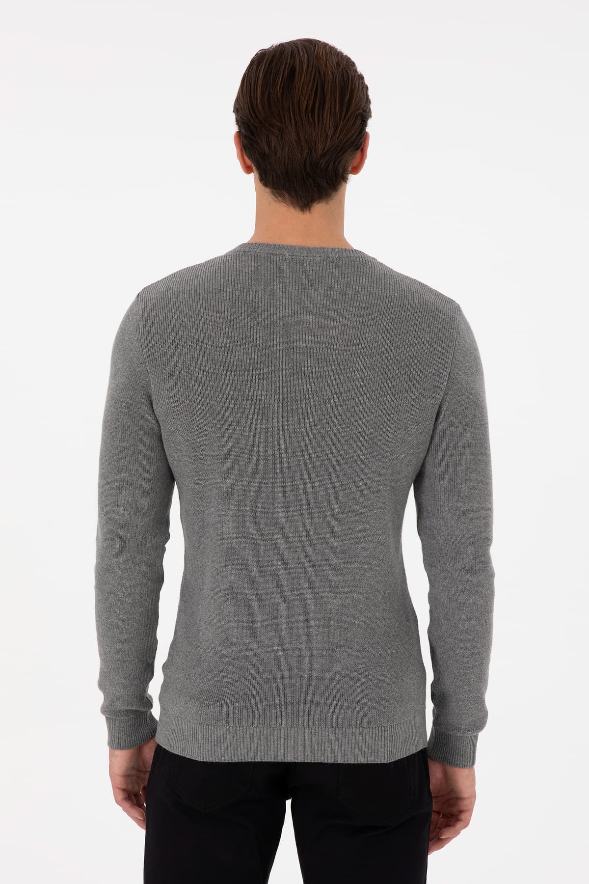 پلیور مردانه U.S. Polo Assn. یقه گرد Slim Fit طوسی ملانژ مدل 50298282-VR086 پلیور مردانه U.S. Polo Assn. یقه گرد Slim Fit طوسی ملانژ مدل 50298282-VR086