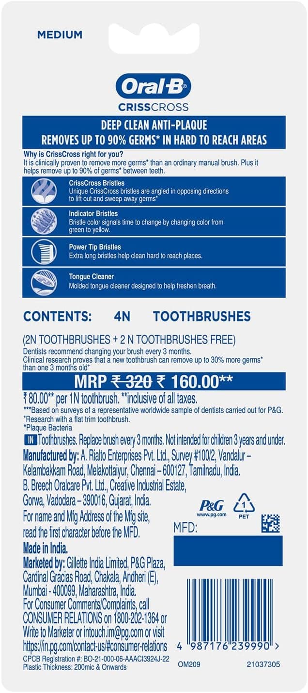 مسواک با برس متوسط Oral-B Pro health مسواک با برس متوسط Oral-B Pro health