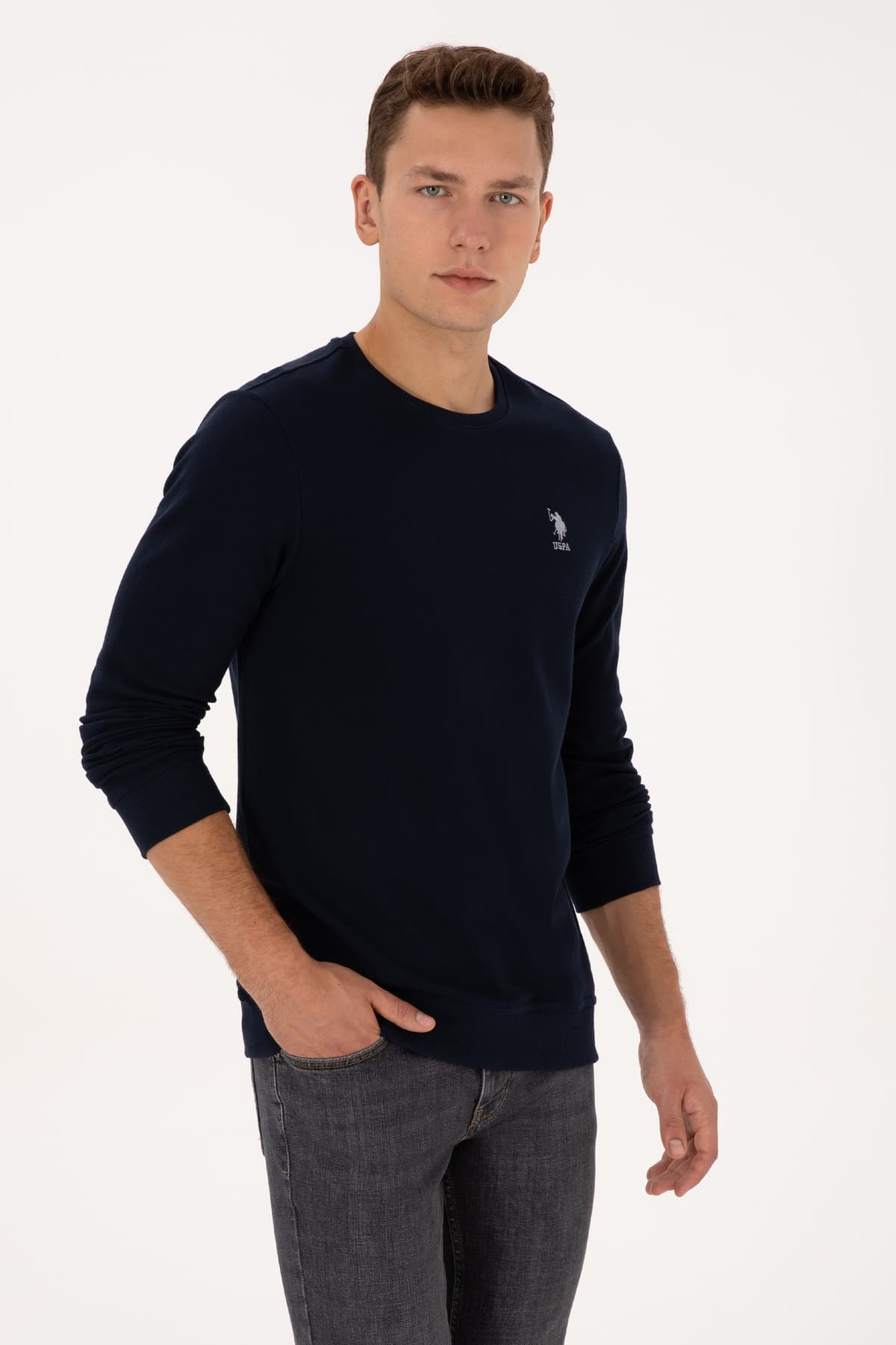 سوئیشرت مردانه U.S. Polo Assn. یقه گرد فیت معمولی سرمهای مدل 50310310-VR033 سوئیشرت مردانه U.S. Polo Assn. یقه گرد فیت معمولی سرمهای مدل 50310310-VR033