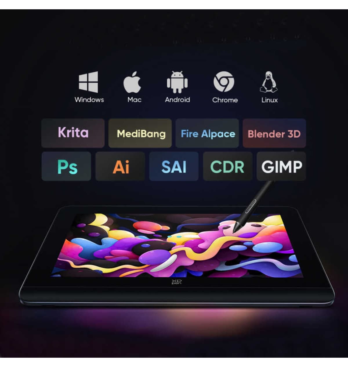 تبلت گرافیکی XP-Pen Artist Pro 16 Gen2 با پایه مدل XP ART16PRO GEN2 تبلت گرافیکی XP-Pen Artist Pro 16 Gen2 با پایه مدل XP ART16PRO GEN2