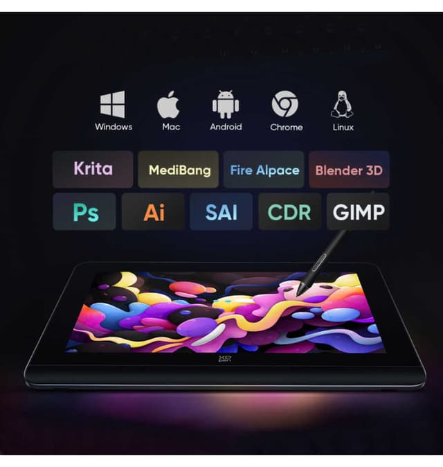 تبلت گرافیکی XP-Pen Artist Pro 16 Gen2 با پایه مدل XP ART16PRO GEN2 تبلت گرافیکی XP-Pen Artist Pro 16 Gen2 با پایه مدل XP ART16PRO GEN2