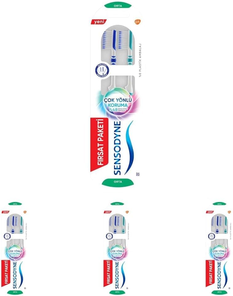مسواک Sensodyne با محافظت چندمنظوره متوسط 1+1 مسواک Sensodyne با محافظت چندمنظوره متوسط 1+1