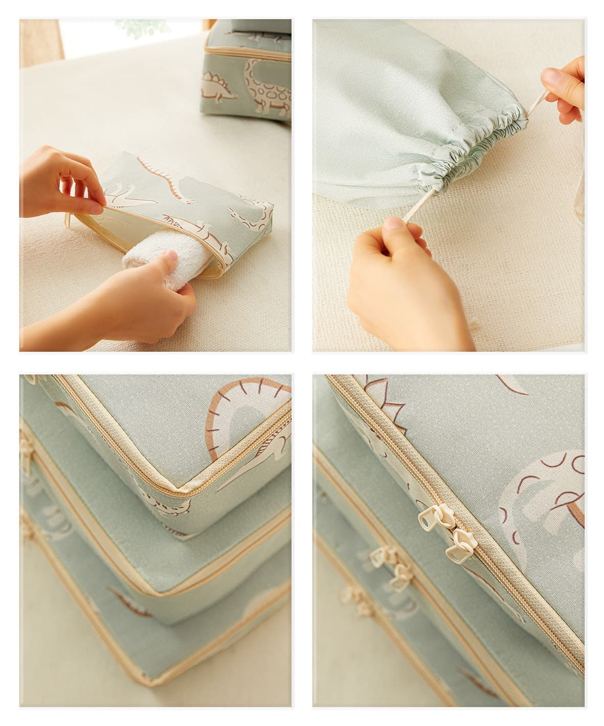 ست ۶ عددی نظمدهنده کیف بیمارستان نوزاد Ocean Home Textile طرح دایناسور چندمنظوره ست ۶ عددی نظمدهنده کیف بیمارستان نوزاد Ocean Home Textile طرح دایناسور چندمنظوره