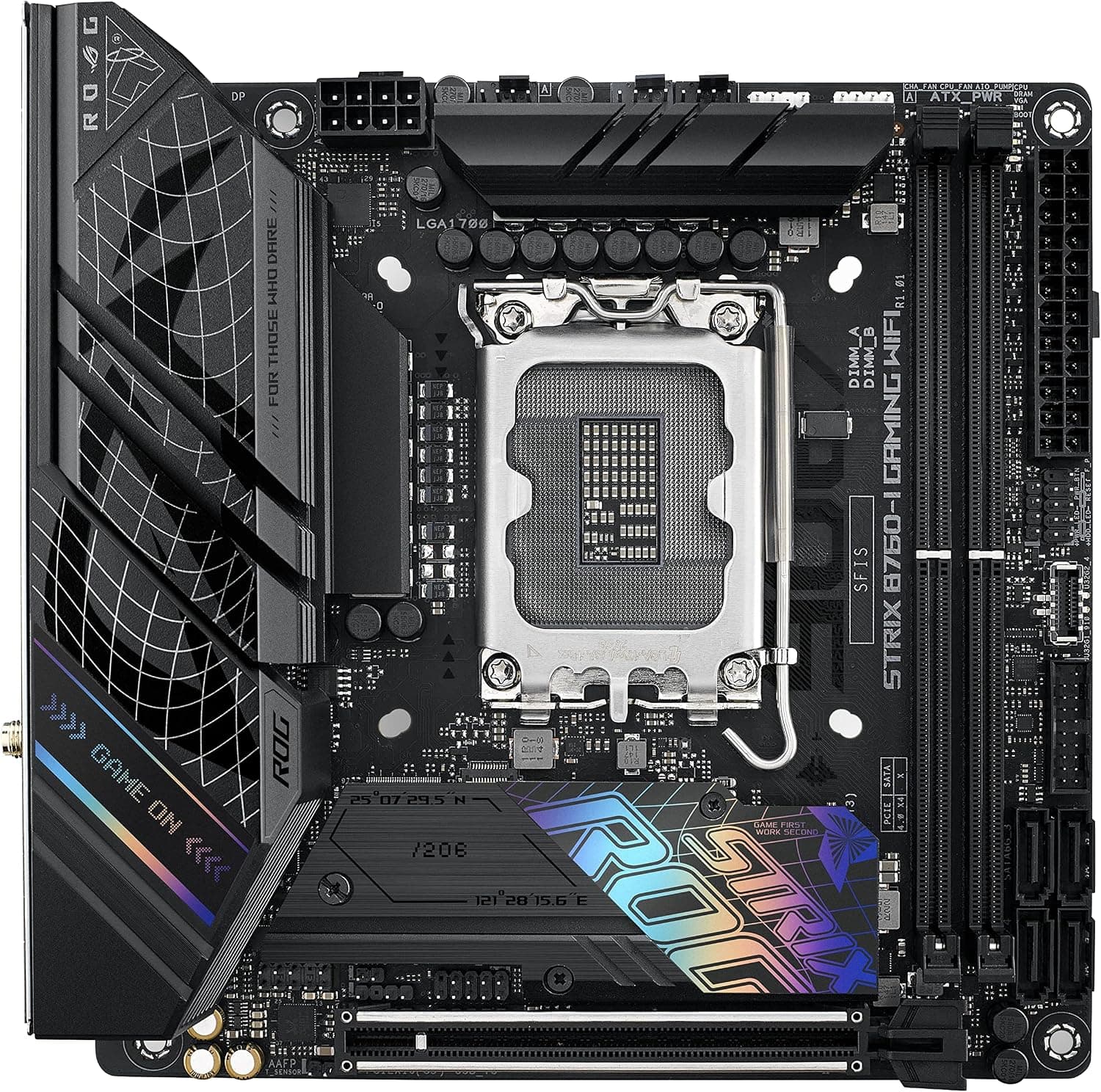 مادربرد ASUS ROG Strix B760-I Gaming WiFi mini-ITX سوکت LGA 1700 مشکی مادربرد ASUS ROG Strix B760-I Gaming WiFi mini-ITX سوکت LGA 1700 مشکی