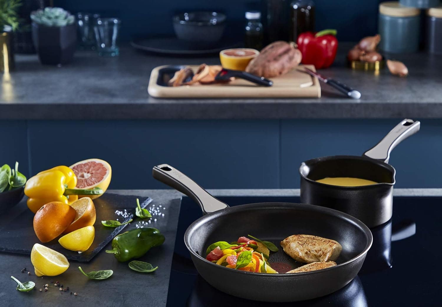 تاوه Tefal با کف القایی مدل UnlimitedOne 6X 24 cm تاوه Tefal با کف القایی مدل UnlimitedOne 6X 24 cm