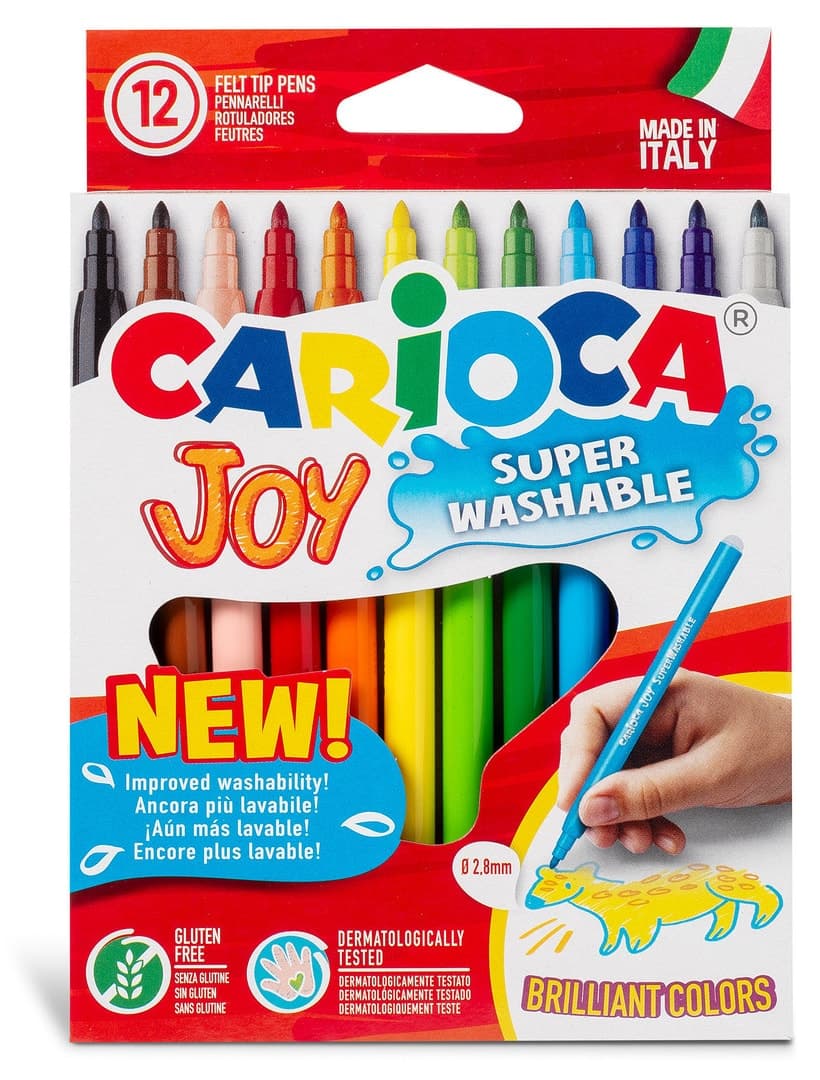 ماژیک رنگی Carioca Joy شستشوپذیر 12 عددی ماژیک رنگی Carioca Joy شستشوپذیر 12 عددی