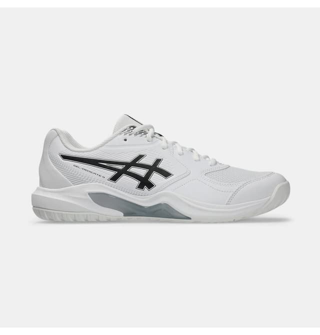 کفش ورزشی تنیس یونیسکس Asics سفید-مشکی مدل Gel-Dedicate 9 کد 1041A543 کفش ورزشی تنیس یونیسکس Asics سفید-مشکی مدل Gel-Dedicate 9 کد 1041A543