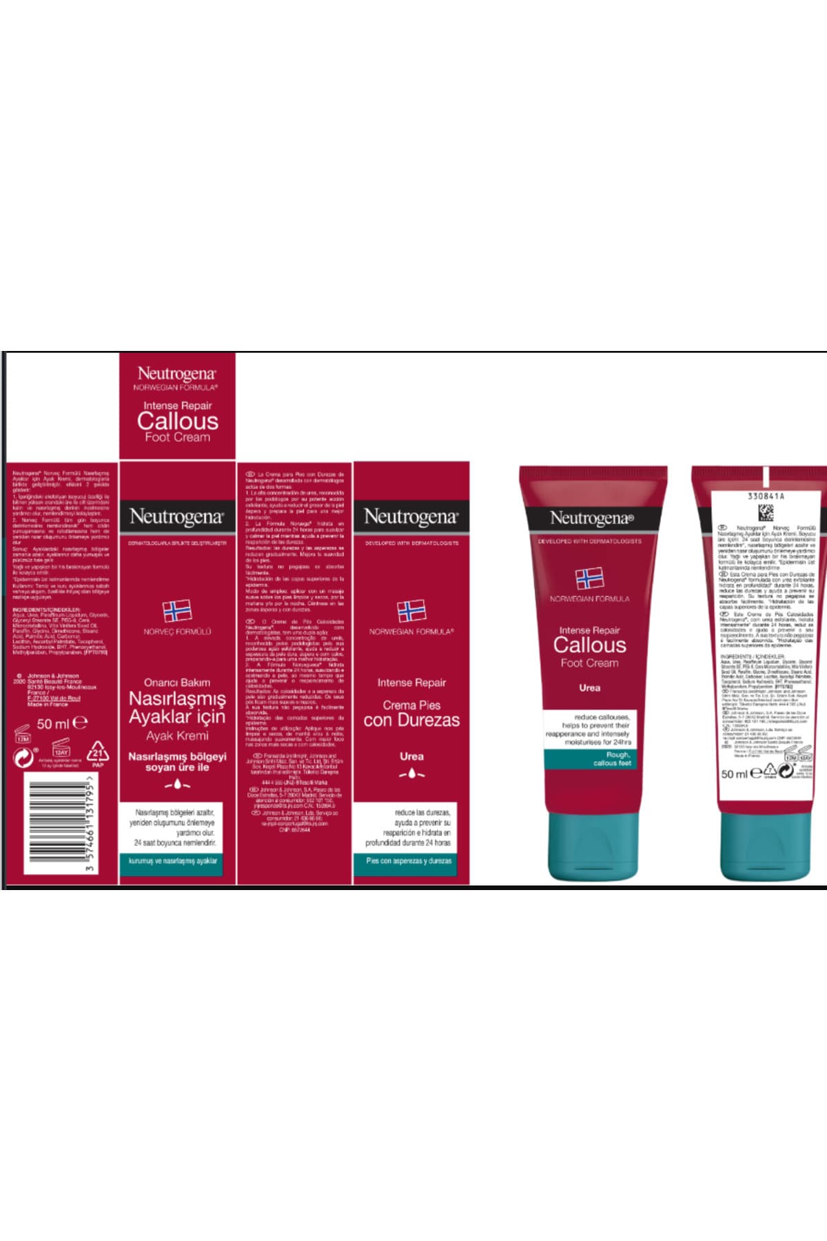 کرم پا برای پاهای پینهبسته Neutrogena با فرمول نروژی ترمیمکننده 50 ml x2 کرم پا برای پاهای پینهبسته Neutrogena با فرمول نروژی ترمیمکننده 50 ml x2