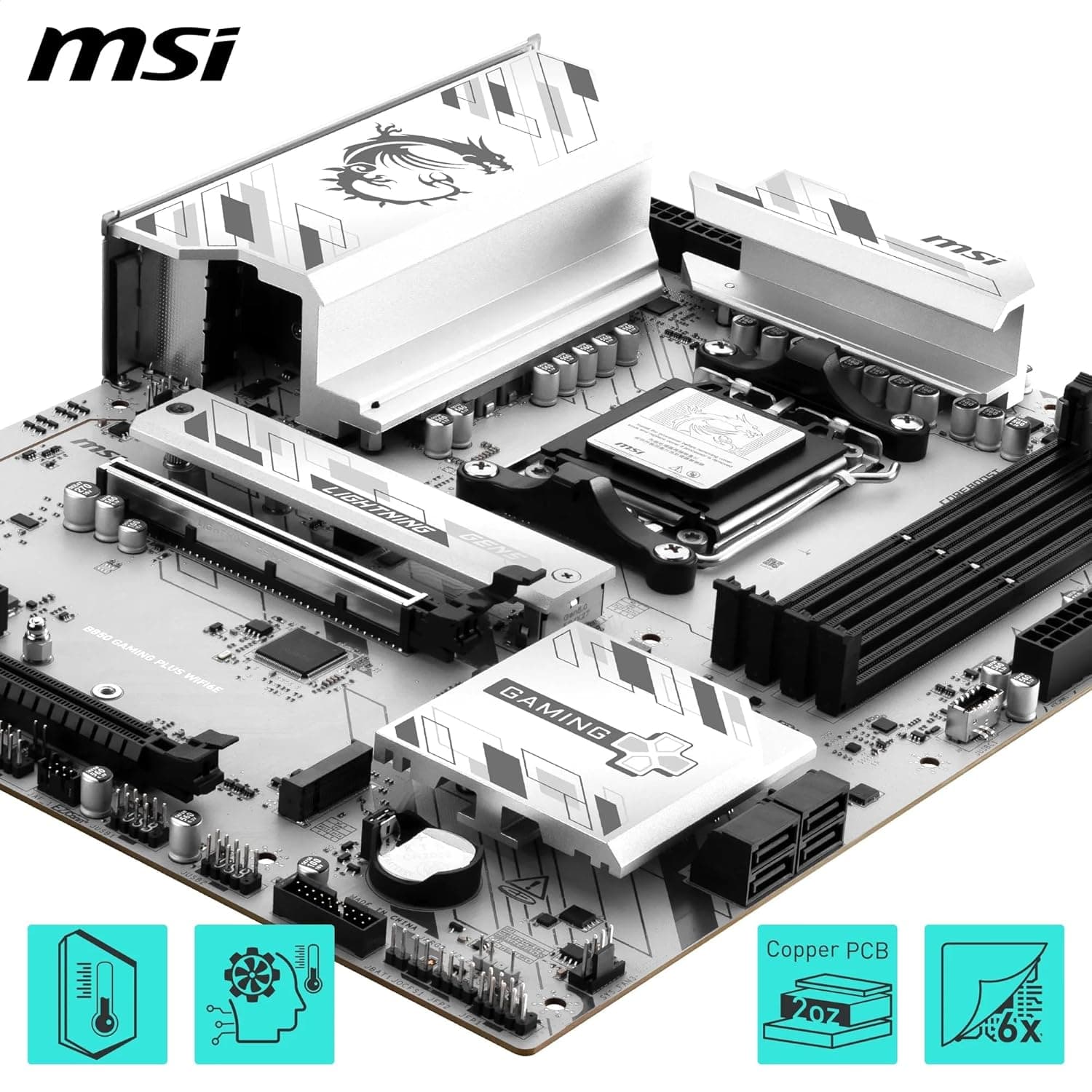 مادربرد MSI ATX با سوکت AM5 مدل B850 Gaming Plus WIFI6E مادربرد MSI ATX با سوکت AM5 مدل B850 Gaming Plus WIFI6E
