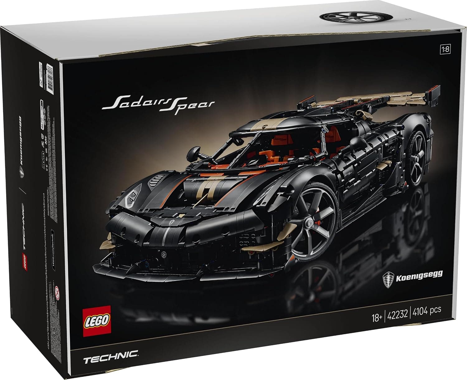 لگو 42232 Technic Koenigsegg Sadair's Spear بزرگسالان 4104 قطعه لگو 42232 Technic Koenigsegg Sadair's Spear بزرگسالان 4104 قطعه