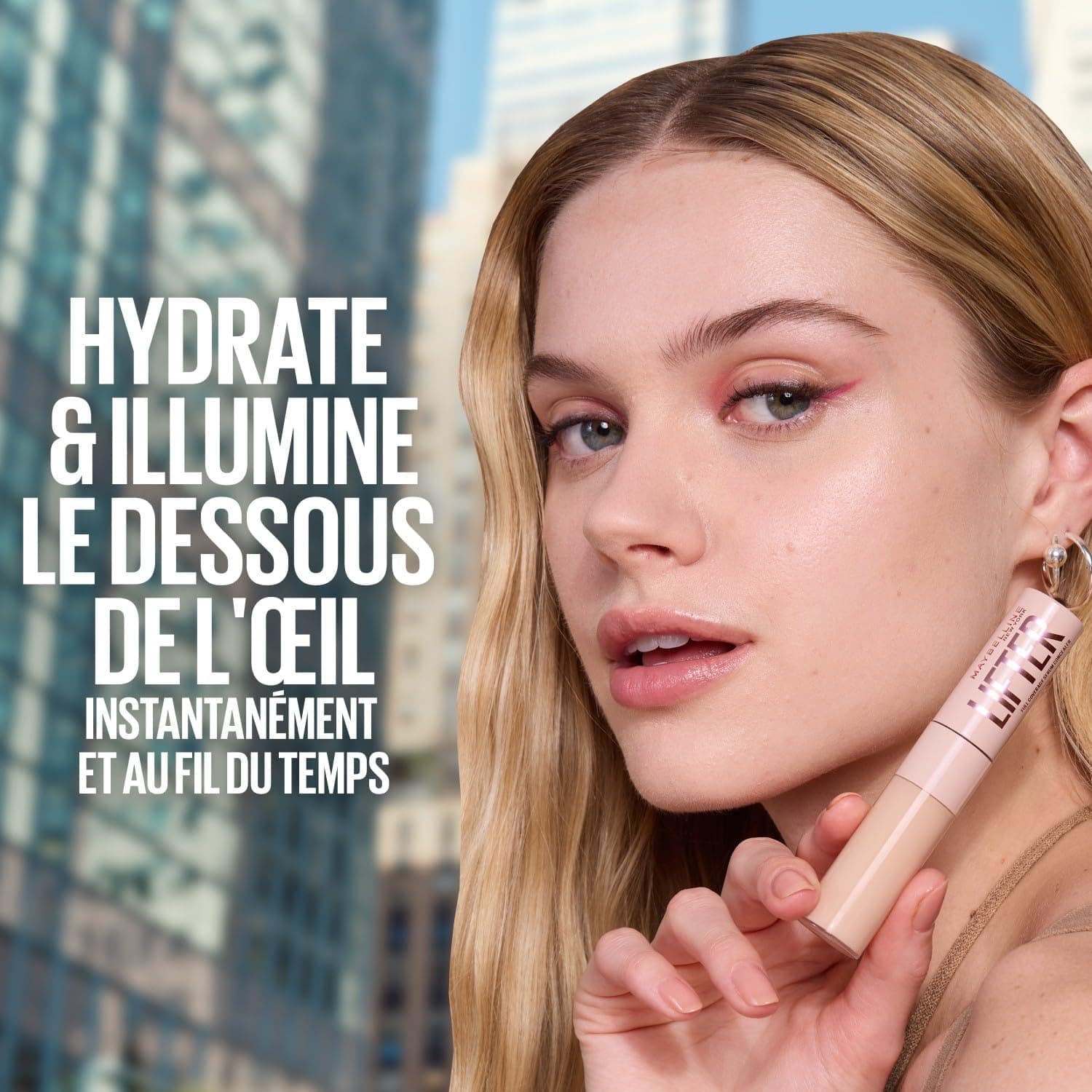 کانسیلر MAYBELLINE Lifter New York رنگ 35 روشن حاوی 2% Peptides و Caffeine کانسیلر MAYBELLINE Lifter New York رنگ 35 روشن حاوی 2% Peptides و Caffeine