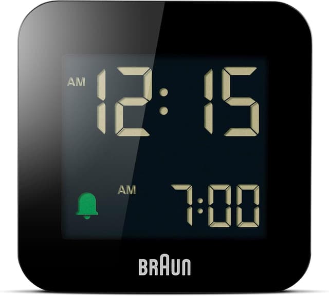 ساعت زنگدار سفری دیجیتال Braun مشکی با نمایشگر LCD منفی و مدل BC08B ساعت زنگدار سفری دیجیتال Braun مشکی با نمایشگر LCD منفی و مدل BC08B
