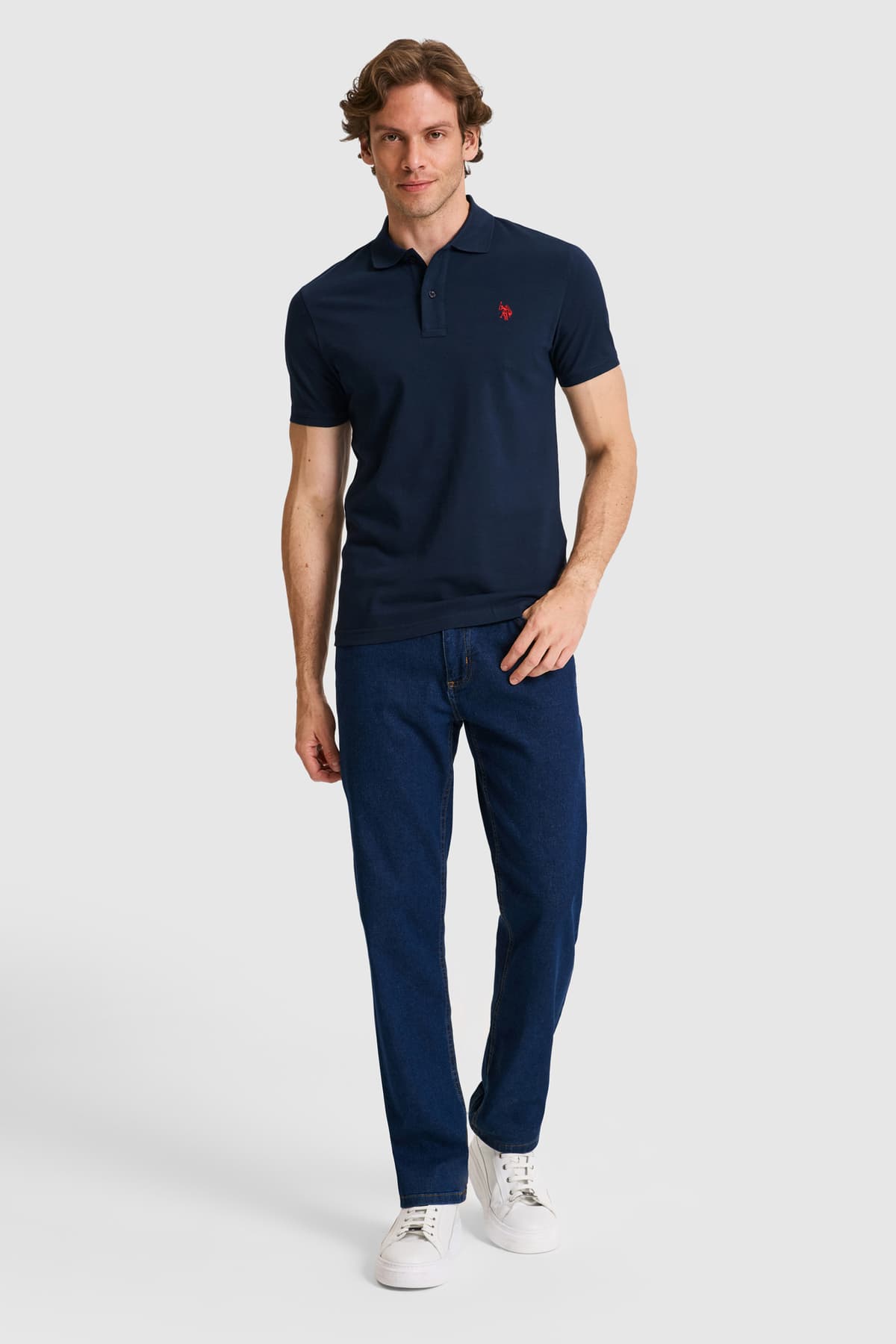تیشرت مردانه U.S. Polo Assn. اسلیم فیت یقه پولو سرمهای Basic مدل 50322347-VR033 تیشرت مردانه U.S. Polo Assn. اسلیم فیت یقه پولو سرمهای Basic مدل 50322347-VR033