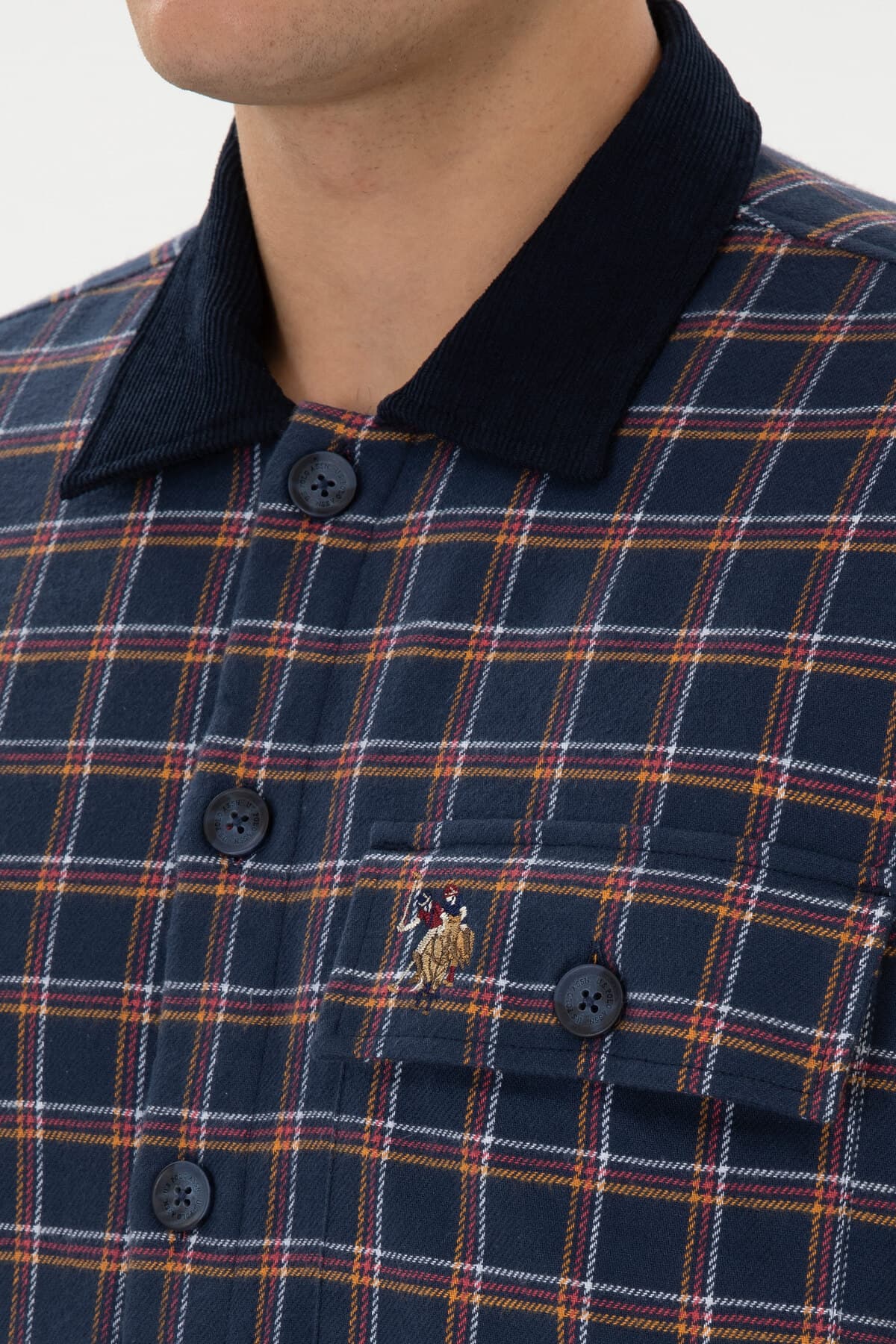 پیراهن مردانه U.S. Polo Assn. آستین بلند سرمهای چهارخانه جیبدار مدل 50316574-VR033 پیراهن مردانه U.S. Polo Assn. آستین بلند سرمهای چهارخانه جیبدار مدل 50316574-VR033