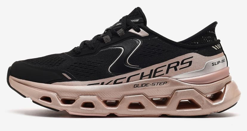 کفش ورزشی زنانه Skechers مشکی/صورتی طلایی GLIDE-STEP ALTUS - STARLIGHT SHINE مدل 150514 BKRG کفش ورزشی زنانه Skechers مشکی/صورتی طلایی GLIDE-STEP ALTUS - STARLIGHT SHINE مدل 150514 BKRG