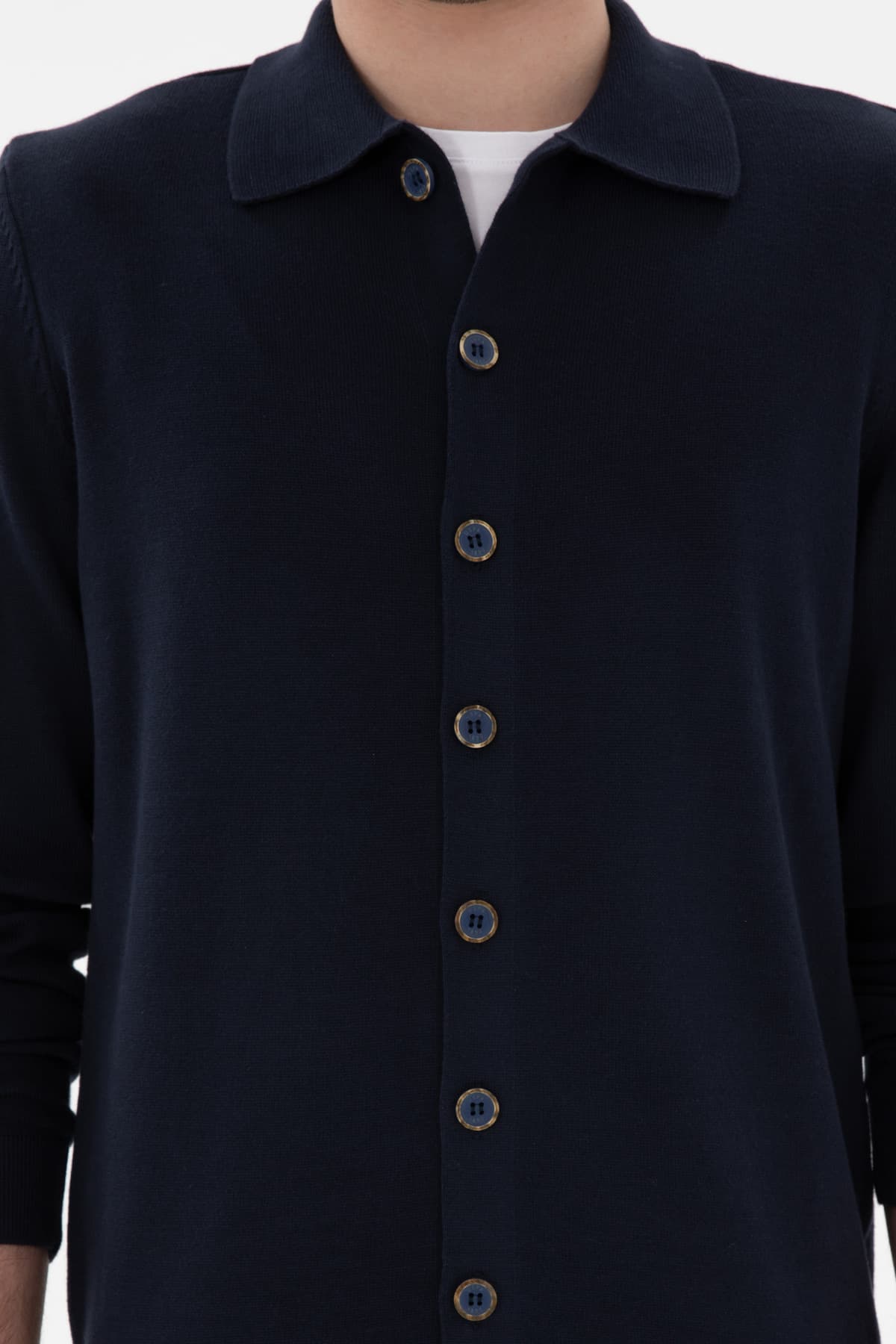 کاردیگان بافت مردانه U.S. Polo Assn. سرمهای ساده مدل 50298272-VR033 کاردیگان بافت مردانه U.S. Polo Assn. سرمهای ساده مدل 50298272-VR033