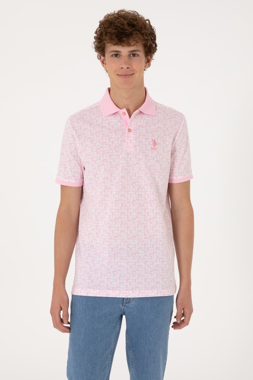 تیشرت مردانه U.S. Polo Assn. فیت معمولی یقه پولو صورتی روشن مدل 50306837-VR078 تیشرت مردانه U.S. Polo Assn. فیت معمولی یقه پولو صورتی روشن مدل 50306837-VR078