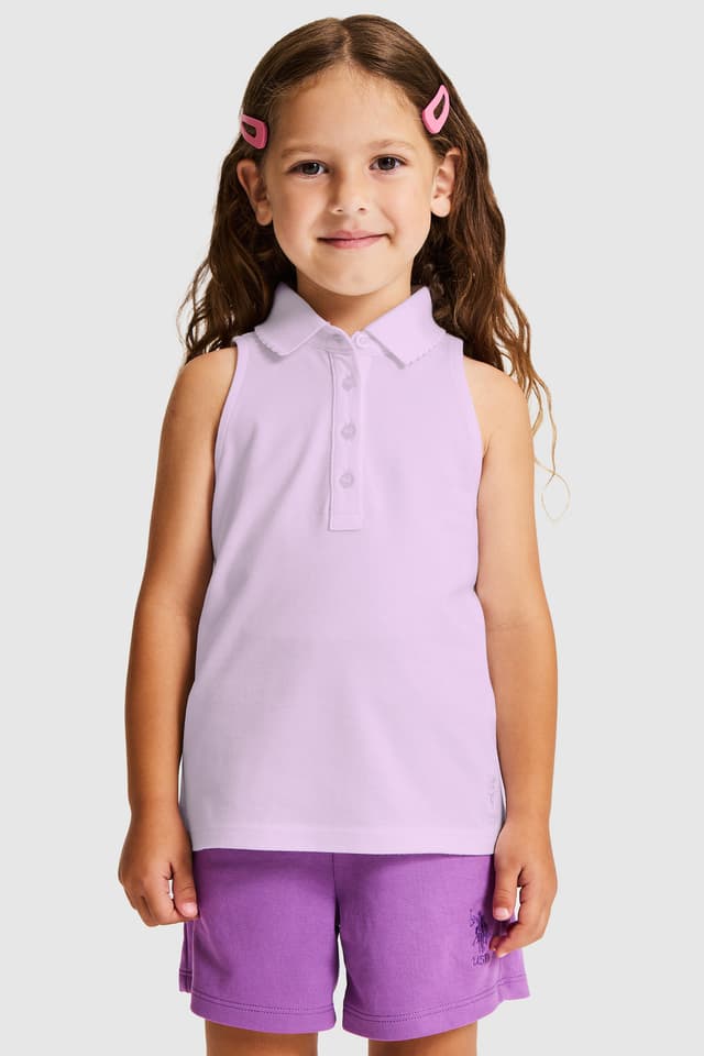 تیشرت دخترانه بیسیک رنگ لیلا U.S. Polo Assn. مدل 50325660-VR034 تیشرت دخترانه بیسیک رنگ لیلا U.S. Polo Assn. مدل 50325660-VR034