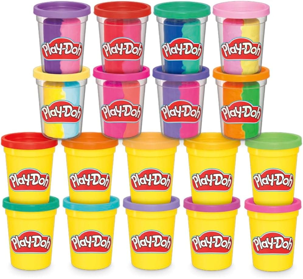 خمیر بازی کودکان دختر و پسر 2 سال به بالا Play-Doh بسته 22تایی رنگهای متنوع با قوطیهای 2 و 4 Ounce خمیر بازی کودکان دختر و پسر 2 سال به بالا Play-Doh بسته 22تایی رنگهای متنوع با قوطیهای 2 و 4 Ounce