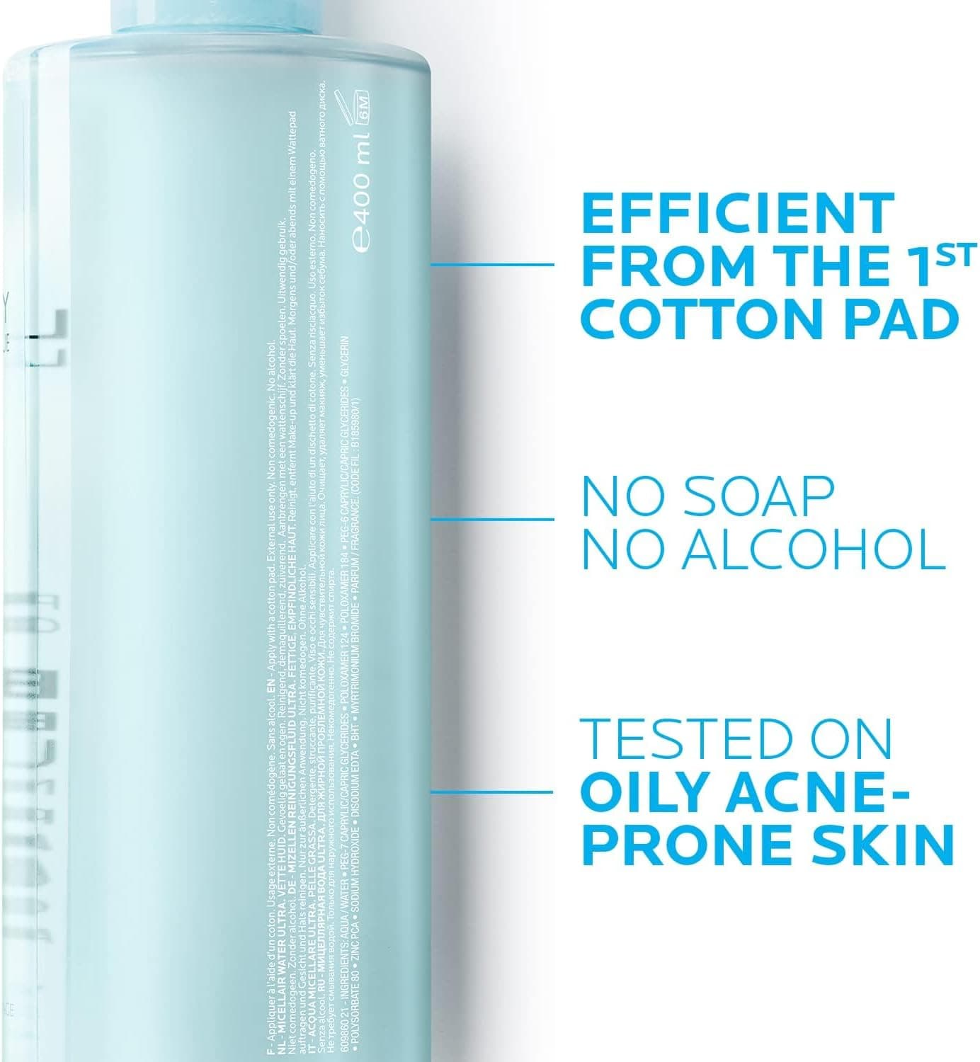 میسلار واتر La Roche Posay برای پوست چرب Effaclar Ultra 400 ML میسلار واتر La Roche Posay برای پوست چرب Effaclar Ultra 400 ML
