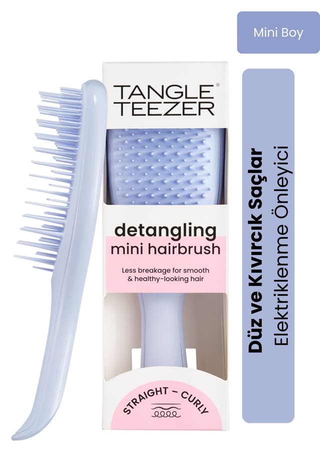 شانه پسرانه Tangle Teezer The Ultimate Detangler مینی ضد برقی برای موهای صاف و فر شانه پسرانه Tangle Teezer The Ultimate Detangler مینی ضد برقی برای موهای صاف و فر