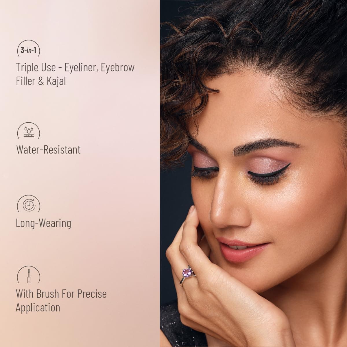 ژل خط چشم و ابرو 2 in 1 SWISS BEAUTY با برس، ضدآب و ضدپخش، مشکی، 7g ژل خط چشم و ابرو 2 in 1 SWISS BEAUTY با برس، ضدآب و ضدپخش، مشکی، 7g