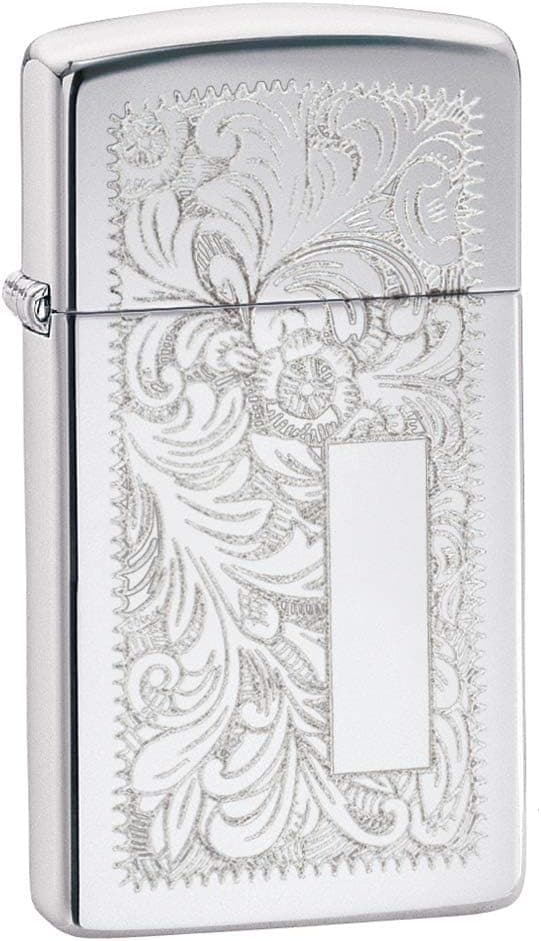 فندک Zippo مدل 1652 نقرهای ونیزی کرومدار فندک Zippo مدل 1652 نقرهای ونیزی کرومدار