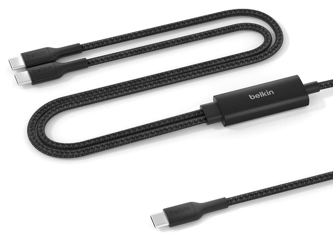 کابل شارژ مردانه Belkin دو در یک 140W USB-C مدل BoostCharge Pro کابل شارژ مردانه Belkin دو در یک 140W USB-C مدل BoostCharge Pro