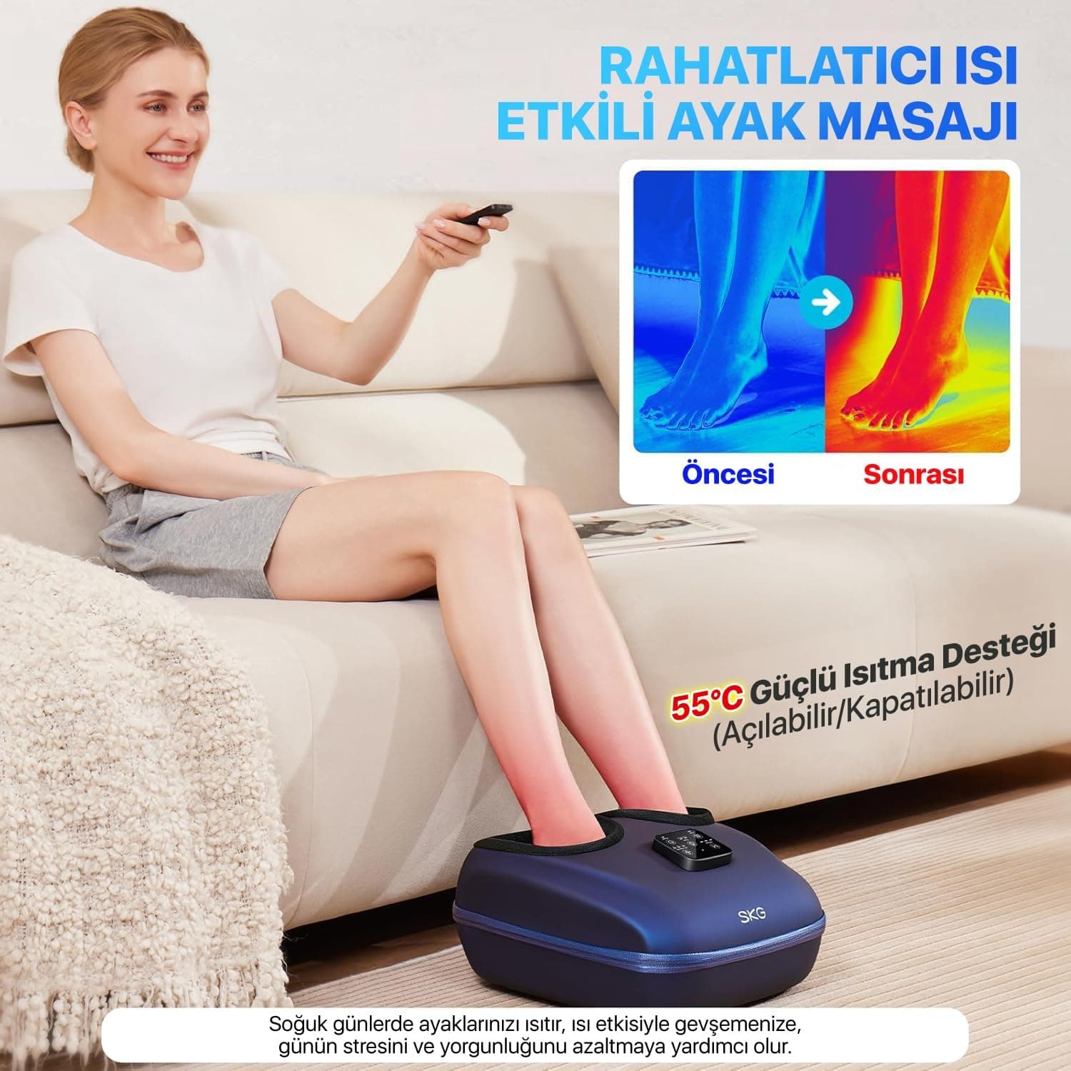 دستگاه ماساژ پا SKG مدل YS100 گرمایشی ریموتدار شیاتسو و فشار هوا دستگاه ماساژ پا SKG مدل YS100 گرمایشی ریموتدار شیاتسو و فشار هوا