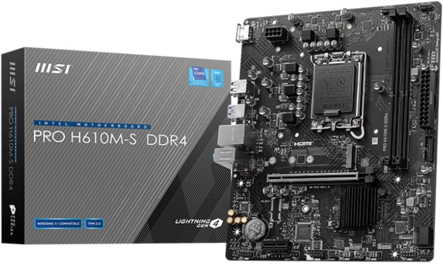مادربرد گیمینگ MSI چیپست Intel H610 سوکت LGA 1700 مدل PRO H610M-S DDR4 مادربرد گیمینگ MSI چیپست Intel H610 سوکت LGA 1700 مدل PRO H610M-S DDR4