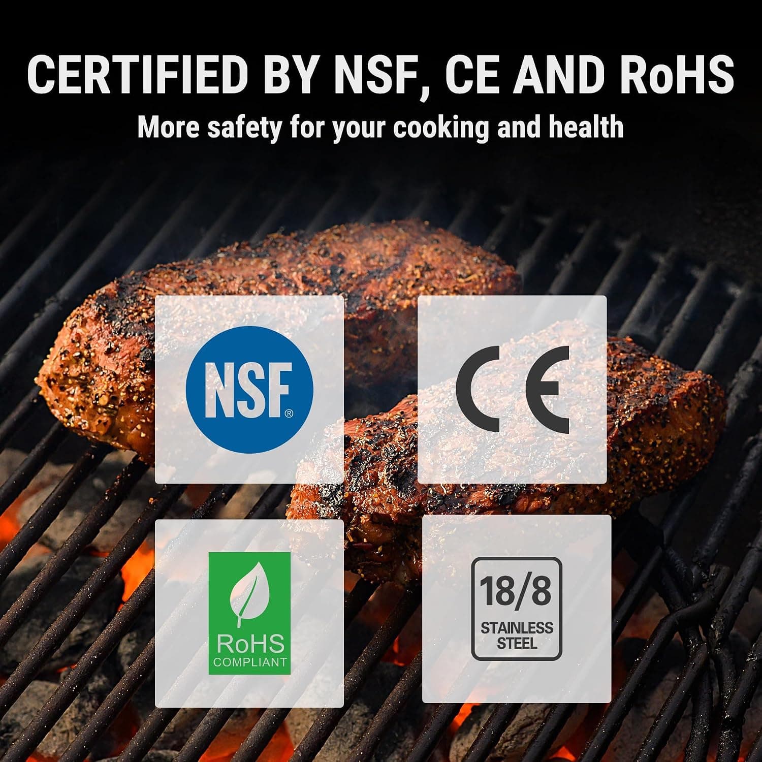 ترمومتر دیجیتال غذا ThermoPro با پروب استیل و صفحه رنگی مدل TP06B ترمومتر دیجیتال غذا ThermoPro با پروب استیل و صفحه رنگی مدل TP06B