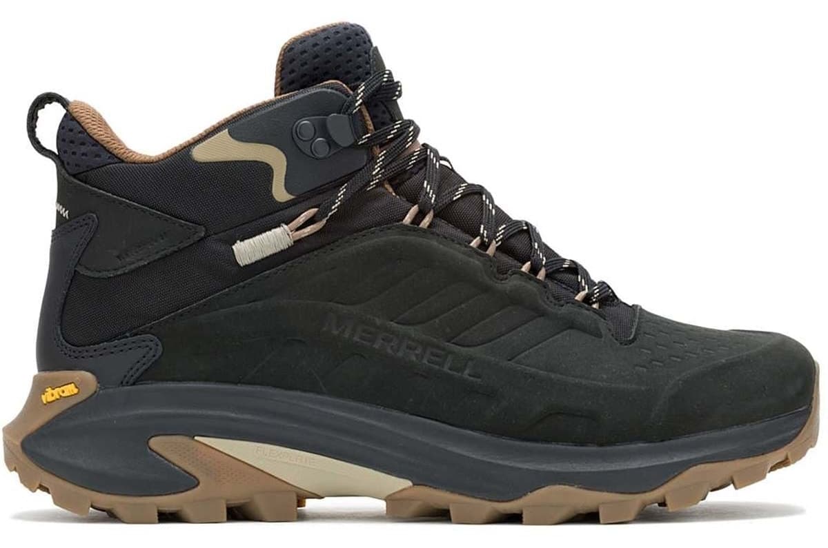کفش اوتدور مردانه Merrell مشکی Mid ضدآب مدل Moab Speed 2 کفش اوتدور مردانه Merrell مشکی Mid ضدآب مدل Moab Speed 2