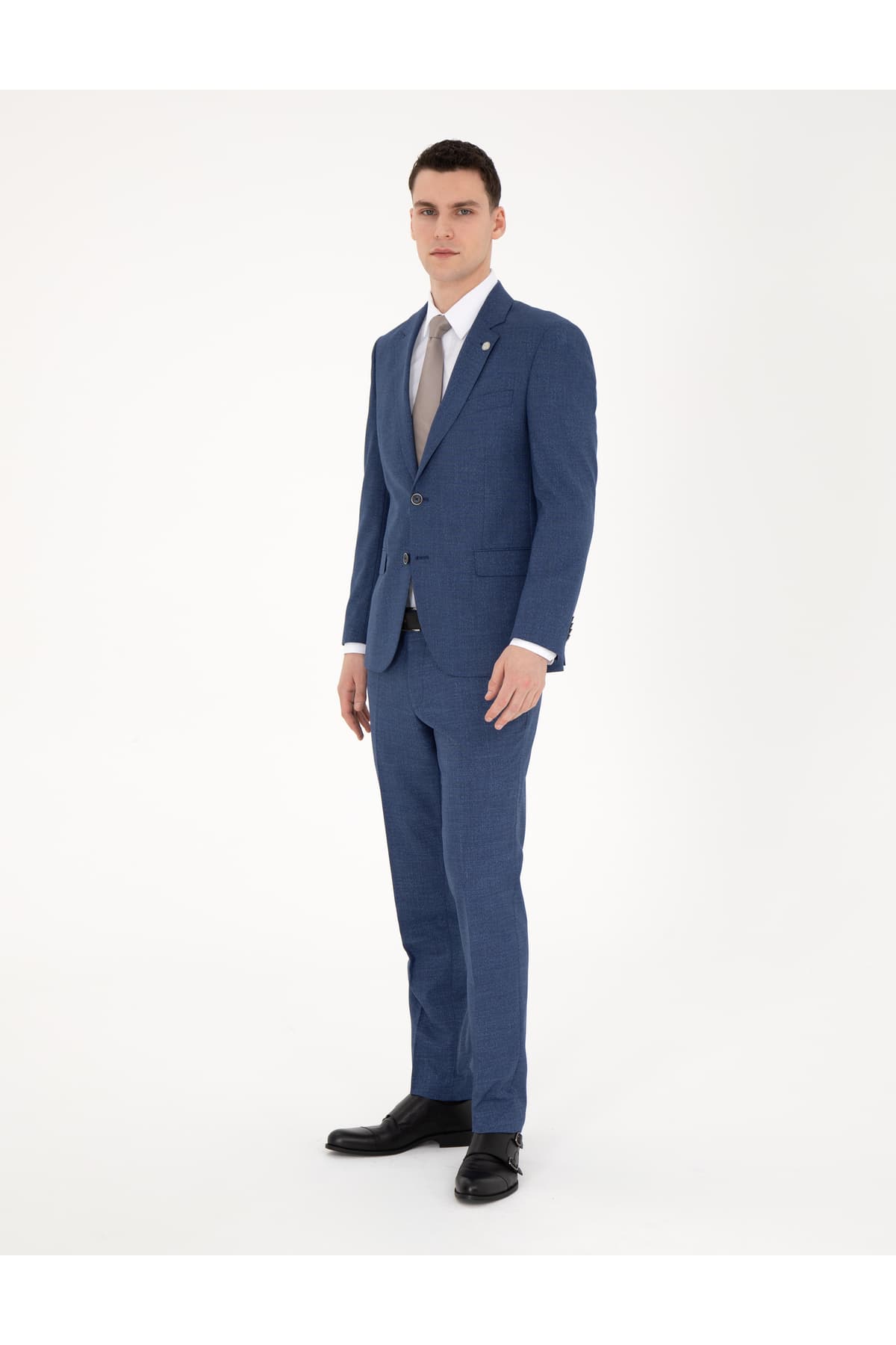 کت و شلوار مردانه Pierre Cardin آبی تیره فیت اسلیم ترکیب پشم مدل 50285902-VR032 کت و شلوار مردانه Pierre Cardin آبی تیره فیت اسلیم ترکیب پشم مدل 50285902-VR032