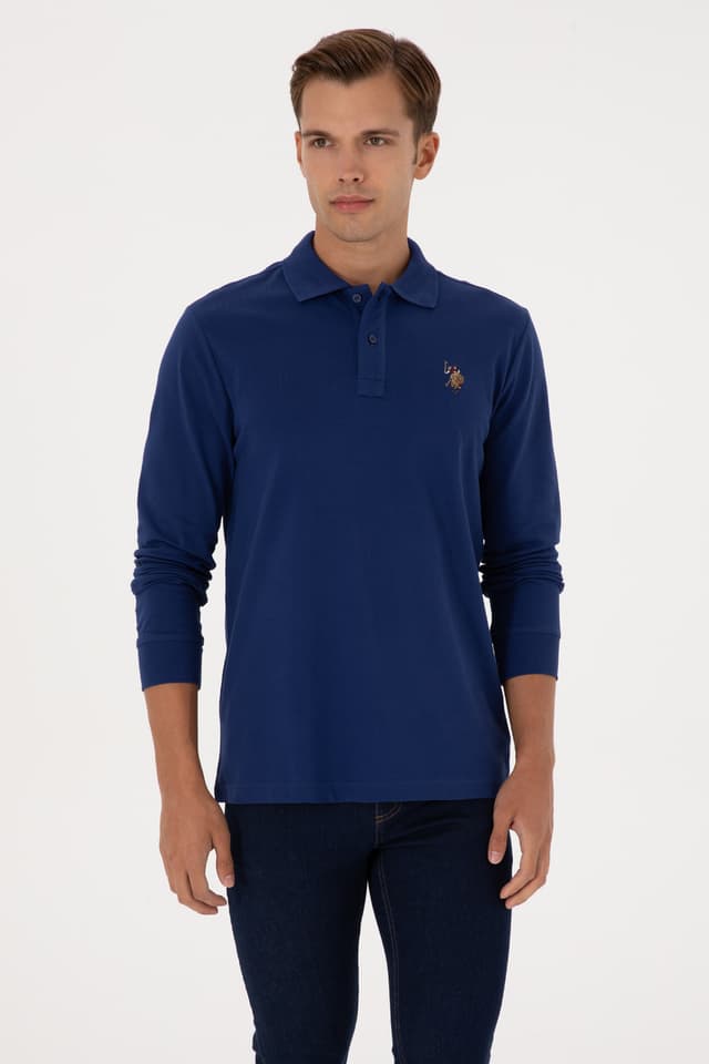 سویشرت مردانه U.S. Polo Assn. یقه پولو فیت معمولی نیلی ساده مدل 50313772-VR028 سویشرت مردانه U.S. Polo Assn. یقه پولو فیت معمولی نیلی ساده مدل 50313772-VR028
